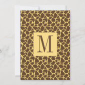 Safari-huwelijksuitnodiging met monogram 'Save the Save The Date (Achterkant)