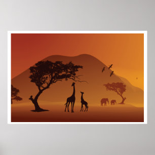 safari in het afrikaanse poster VANAF 8.99