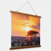 Safari in het Nationaal Park Serengeti Hangend Wandkleed (Gebogen)