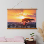 Safari in het Nationaal Park Serengeti Hangend Wandkleed (Slaapkamer)