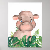 Safari in het Oerwoud Baby Hippo Poster (Voorkant)