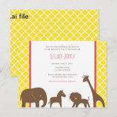 Safari_Invite.ai Uitnodiging Briefkaart (Voorkant / Achterkant)