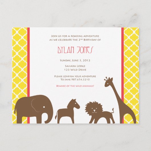 Safari_Invite.ai Uitnodiging Briefkaart (Voorkant)