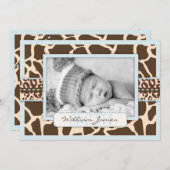 Safari Jongen Aankondigingskaart Aankondiging (Voorkant / Achterkant)