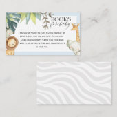 Safari jongen Baby showers boeken voor baby Informatiekaartje (Voorkant / Achterkant)