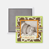 Safari Jongen Groene Fotomagneet Magneet (Voorkant / Achterkant)