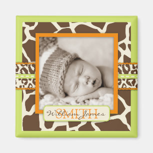 Safari Jongen Groene Fotomagneet Magneet