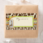 Safari Jongen Groene Naam Tag Etiket (Insitu)