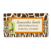 Safari Jongen OF Verzendlabel (Voorkant)