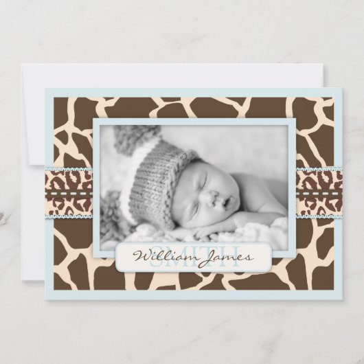 Safari Jongens Aankondigingskaart Aankondiging (Voorkant)