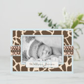 Safari Jongens Aankondigingskaart Aankondiging (Staand voorkant)