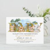 Safari Jungle Afrika Baby Shower Kaart (Staand voorkant)