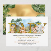 Safari Jungle Afrika Baby Shower Kaart (Voorkant / Achterkant)