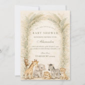 Safari Jungle Animals Arch Baby Shower Kaart (Voorkant)