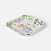 Safari Jungle Animals Baby Shower Paper Plates Papieren Bordje (Gebogen)