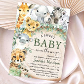 Safari Jungle Animals Baby Shower Tropical Rustic Kaart