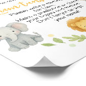 Safari Jungle Animals Birthday Time Capsule Sign Poster (Hoek)