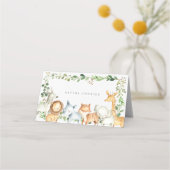 Safari Jungle Animals Buffet Food Labels Plaatskaartje (Achterkant)