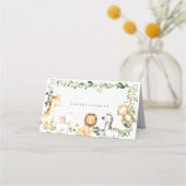 Safari Jungle Animals Buffet Food Labels Plaatskaartje (Achterkant)