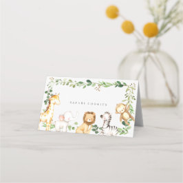 Safari Jungle Animals Buffet Food Labels Plaatskaartje
