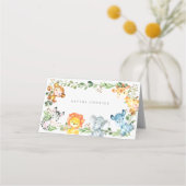 Safari Jungle Animals Buffet Food Labels Plaatskaartje (Achterkant)