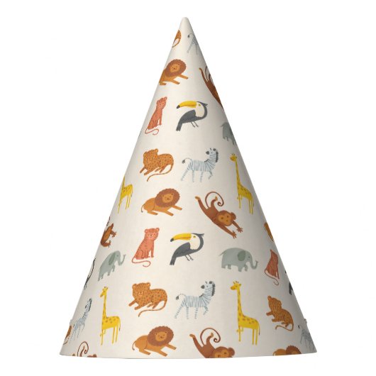 Safari Jungle Animals Feesthoedjes (Voorkant)