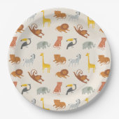 Safari Jungle Animals Papieren Bordje (Voorkant)