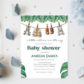 Safari Jungle Animals wild one boy Baby Shower  Kaart