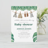 Safari Jungle Animals wild one boy Baby Shower  Kaart (Staand voorkant)