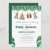 Safari Jungle Animals wild one boy Baby Shower  Kaart (Voorkant / Achterkant)