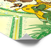 Safari Jungle Baby Dieren Poster (Hoek)