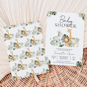 Safari Jungle Baby Shower Kaart