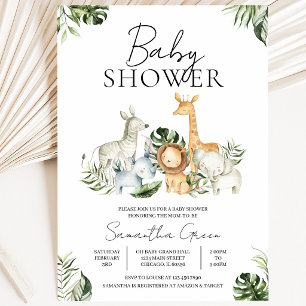 Safari Jungle Baby Shower Kaart