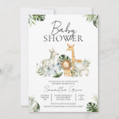 Safari Jungle Baby Shower Kaart (Voorkant)