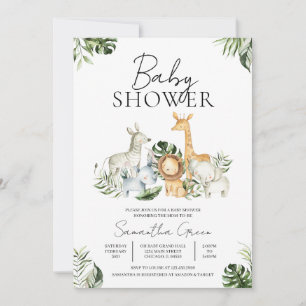 Safari Jungle Baby Shower Kaart