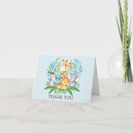 Safari Jungle Baby Shower Thank You Note Bedankkaart