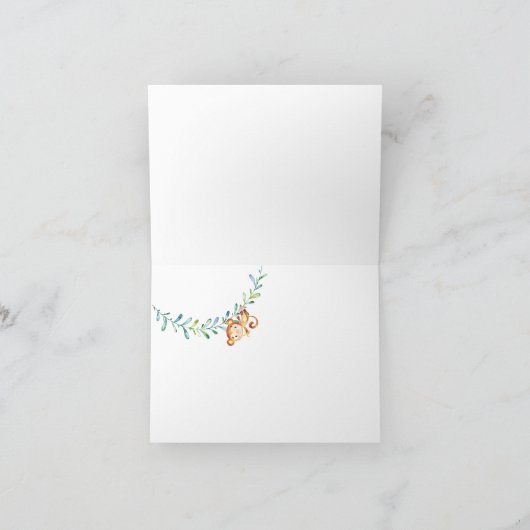 Safari Jungle Baby Shower Thank You Note Bedankkaart (Binnen)