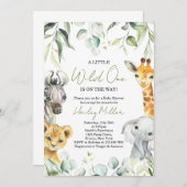 Safari Jungle Baby Shower Uitnodiging (Voorkant / Achterkant)