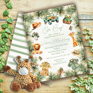 Safari Jungle Babyfeestje Kaart