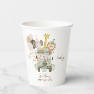 Safari Jungle Boho Baby Shower Feest Papieren Bekers