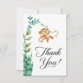 Safari Jungle Boys Verjaardagsfeestje Bedankkaart (Voorkant)