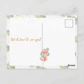 Safari Jungle Dier 1e Wilde Eerste Verjaardag Briefkaart (Achterkant)