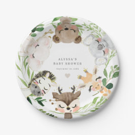 Safari Jungle Dieren Baby Shower Papieren Borden Bordje