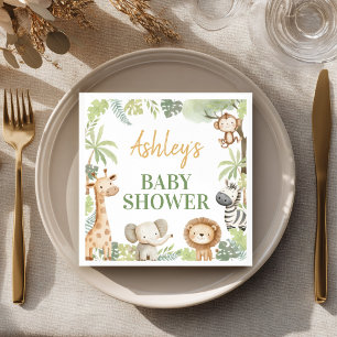 Safari Jungle Dieren Baby Shower Servetten