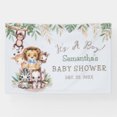 Safari Jungle Dieren Baby Shower Spandoek (Horizontaal)