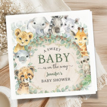 Safari Jungle Dieren Baby Shower Tropisch