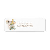 Safari Jungle Dieren Boho Retouradres Etiket (Voorkant)