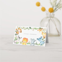 Safari Jungle Dieren Buffet Eten Labels Plaatskaartje