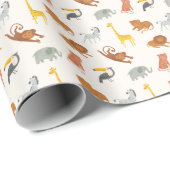 Safari Jungle Dieren Cadeaupapier (Rol Hoek)