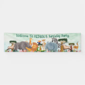 Safari jungle dieren kind verjaardag aangepaste la spandoek (Horizontaal)